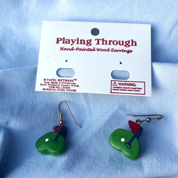 Cute Golf Earrings - Picture 2 of 3